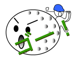 playing golf ball sticker #11851466