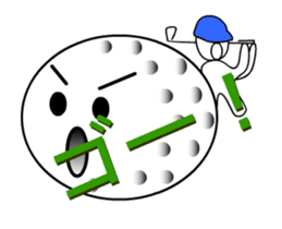 playing golf ball sticker #11851466