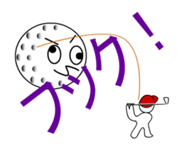 playing golf ball sticker #11851468