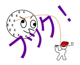 playing golf ball sticker #11851468