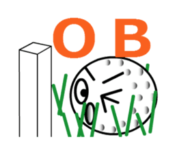 playing golf ball sticker #11851474