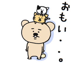 Bear and Cat Sticker sticker #11851726