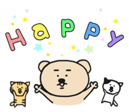 Bear and Cat Sticker sticker #11851761