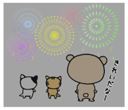 Bear and Cat Sticker sticker #11851762