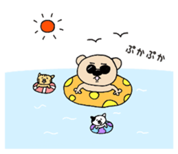 Bear and Cat Sticker sticker #11851763