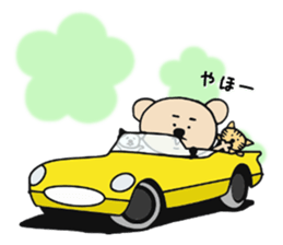 Bear and Cat Sticker sticker #11851764