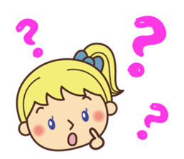 Cute English Sticker of girl. sticker #11852659
