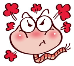 Kemun stamp of the hairy caterpillar sticker #11853314