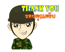 Police/Soldier Anime thailand v.Eng/Isan sticker #11854903