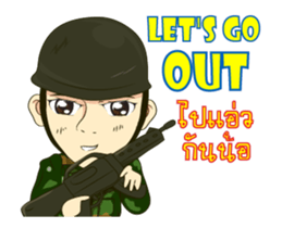 Police/Soldier Anime thailand v.Eng/Isan sticker #11854905