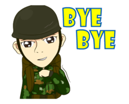 Police/Soldier Anime thailand v.Eng/Isan sticker #11854907