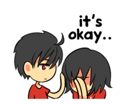 cute RED Couple sticker #11855468