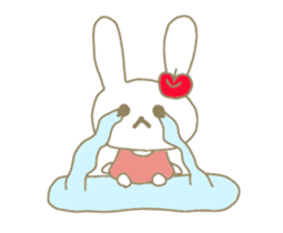 an apple rabbit animetion sticker #11855575