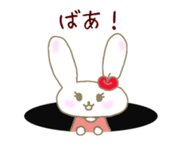 an apple rabbit animetion sticker #11855577