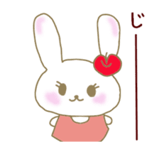an apple rabbit animetion sticker #11855579