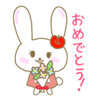 an apple rabbit animetion sticker #11855582