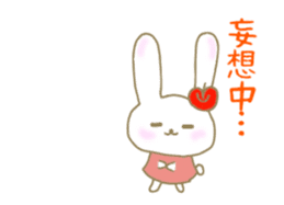 an apple rabbit animetion sticker #11855583