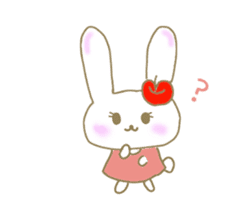 an apple rabbit animetion sticker #11855584