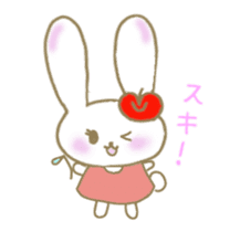 an apple rabbit animetion sticker #11855585