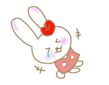 an apple rabbit animetion sticker #11855587