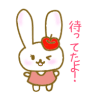 an apple rabbit animetion sticker #11855588