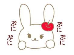 an apple rabbit animetion sticker #11855595