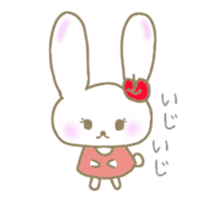 an apple rabbit animetion sticker #11855597