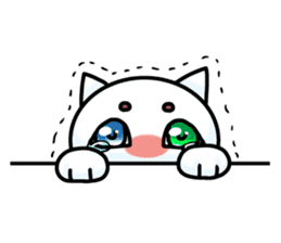Cat of tears ~shiromaro to furueru~ sticker #11855986