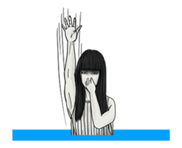 Moving Ghost Girl sticker #11856485