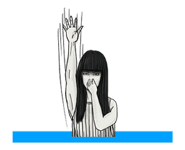 Moving Ghost Girl sticker #11856485