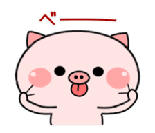 pink baby pig sticker #11857528