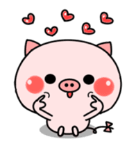 pink baby pig sticker #11857531