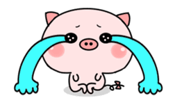 pink baby pig sticker #11857536