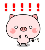 pink baby pig sticker #11857539