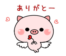 pink baby pig sticker #11857540