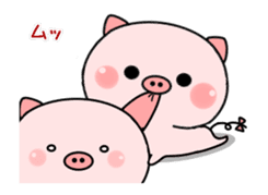 pink baby pig sticker #11857543