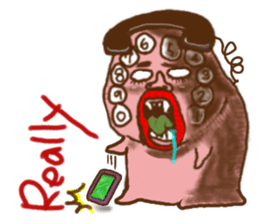 TO live with the dog phone(English) sticker #11857719