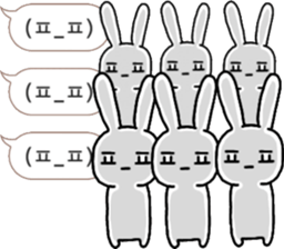 talking rabbit sticker 4 sticker #11858094