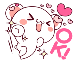Love is super-fast!! Fluffy Bear pink! sticker #11858142