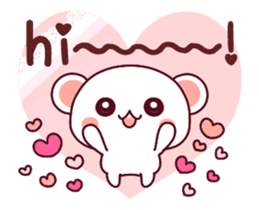 Love is super-fast!! Fluffy Bear pink! sticker #11858145