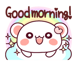 Love is super-fast!! Fluffy Bear pink! sticker #11858146