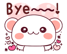 Love is super-fast!! Fluffy Bear pink! sticker #11858149