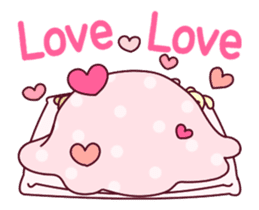 Love is super-fast!! Fluffy Bear pink! sticker #11858151