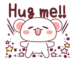 Love is super-fast!! Fluffy Bear pink! sticker #11858152