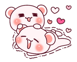 Love is super-fast!! Fluffy Bear pink! sticker #11858155