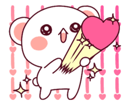 Love is super-fast!! Fluffy Bear pink! sticker #11858156