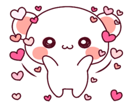 Love is super-fast!! Fluffy Bear pink! sticker #11858161