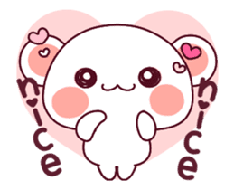 Love is super-fast!! Fluffy Bear pink! sticker #11858162