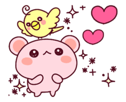 Love is super-fast!! Fluffy Bear pink! sticker #11858164