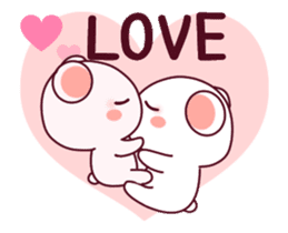 Love is super-fast!! Fluffy Bear pink! sticker #11858165